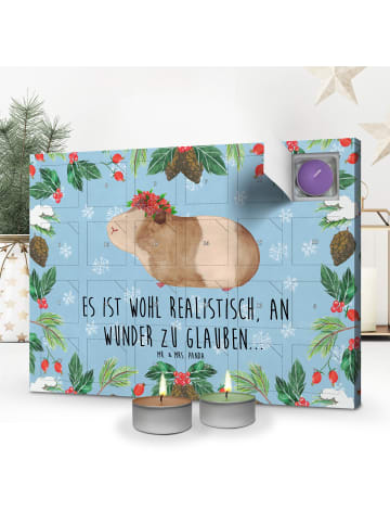 Mr. & Mrs. Panda Duftkerzen Adventskalender Meerschweinchen Weis... in Eisblau