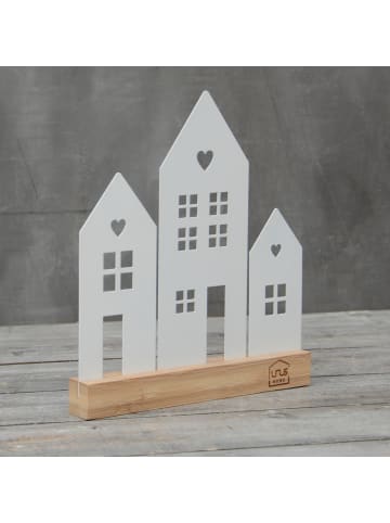 UNUS Aufsteller Häuser Stadt in Weiß