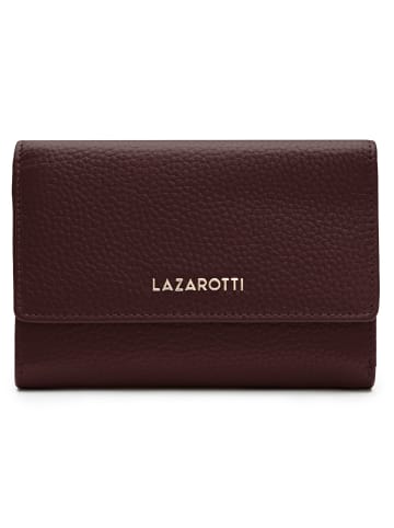 Lazarotti Bologna Leather Geldbörse Leder 14 cm in burgundy