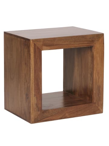 KADIMA DESIGN Standregal Massivholz 44cm hoch Cube Regal Design Holzregal
