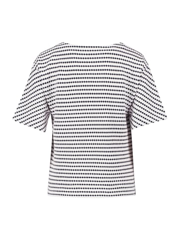 BETTY & CO Sweatpullover mit Rundhalsausschnitt in Weiß/Dunkelblau