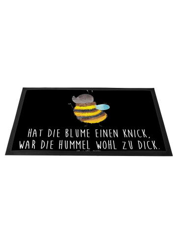 Mr. & Mrs. Panda Fußmatte Hummel flauschig mit Spruch in Schwarz
