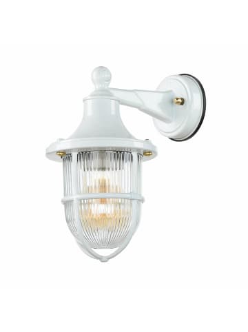 Licht-Erlebnisse Außen Wandlampe (B)14 x (H)27 cm in Weiß