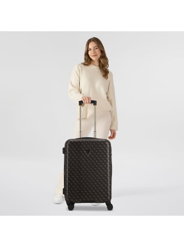 Guess Jesco 4 Rollen Trolley 64 cm mit Dehnfalte in brown logo