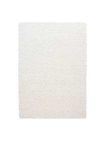 KADIMA DESIGN Teppich Hochflor Unifarben Polypropylen Wohnzimmer Shaggy in Creme
