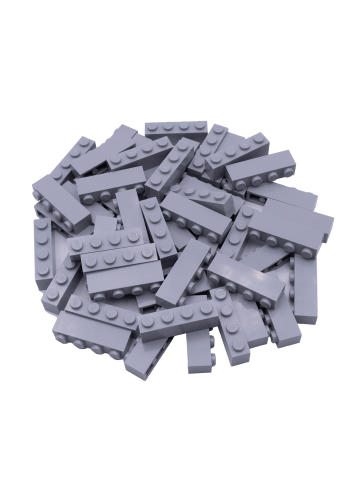 LEGO 1x4 Bausteine Hellgrau 3010 100x Teile - ab 3 Jahren in gray