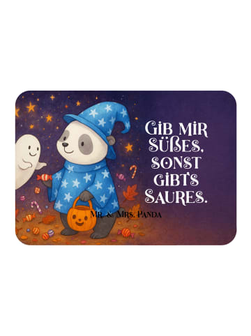 Mr. & Mrs. Panda Kühlschrankmagnet Panda Zauberer Design mit Spruch in Weiß