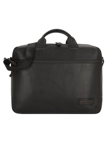 Jost Stockholm Aktentasche Leder 36 cm Laptopfach in schwarz