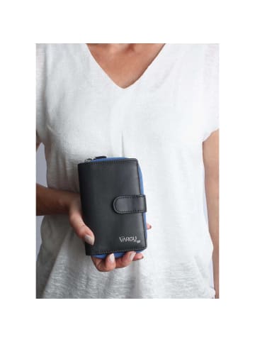 VARGU Echtleder Geldbörse MASIN 1-A in black - blue