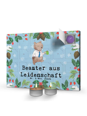 Mr. & Mrs. Panda Adventskalender Beamter Leidenschaft mit Spruch in Eisblau