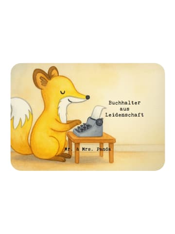 Mr. & Mrs. Panda Magnet Buchhalter Leidenschaft Design mit Spruch in Weiß