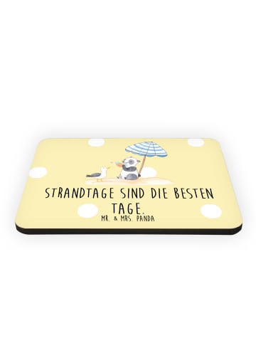 Mr. & Mrs. Panda magnet Sommer Strandtage mit Spruch in Gelb Pastell