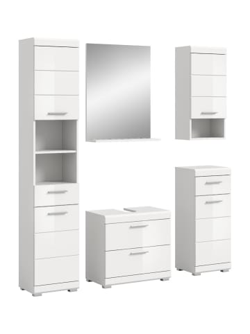 ebuy24 Badmöbelset Scout (5-teilig) Weiß 164 x 37 cm