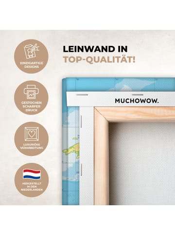 MuchoWow Leinwand bilder Detailreiche Weltkarte (BxH)
