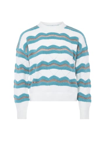 Sidona Damen Sweater in WEISS BLAU
