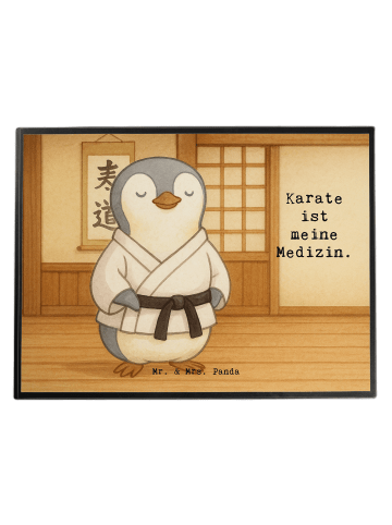 Mr. & Mrs. Panda Schreibtisch Matte Pinguin Karate Design mit Sp... in Weiß
