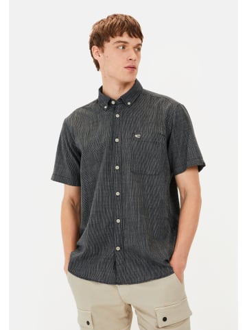 Camel Active Kurzarmhemd mit Strukturmuster in Dunkelblau