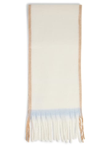 Marie Lund Schal in ecru hellblau - 0051