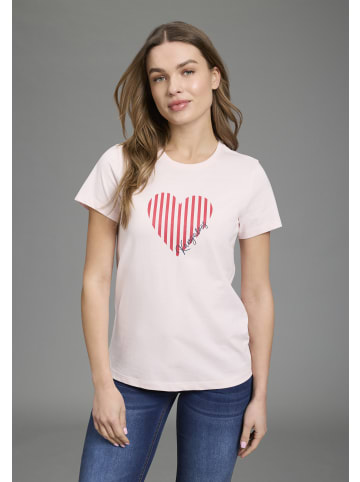 Kangaroos T-Shirt in Marine gestreift+rose