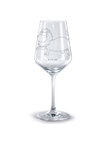 Mr. & Mrs. Panda Weinglas Sternzeichen Löwe ohne Spruch in Transparent