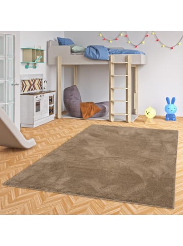 Pergamon Kinderteppich Silky in taupe