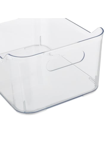 relaxdays 2 x Kühlschrank Organizer in Transparent - (B)25 x (H)10,5 x (T)18 cm