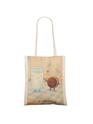 Mr. & Mrs. Panda Uni Tasche Milch Keks Design ohne Spruch in Weiß