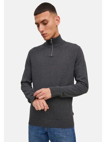 Jack & Jones Troyer Emil Knit in Dark grey melange