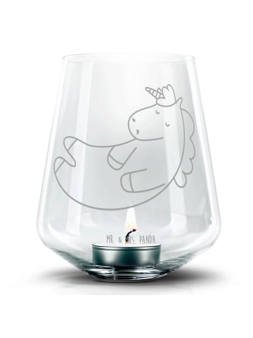 Mr. & Mrs. Panda Kerzenhalter Einhorn Wolke 7 ohne Spruch in Transparent