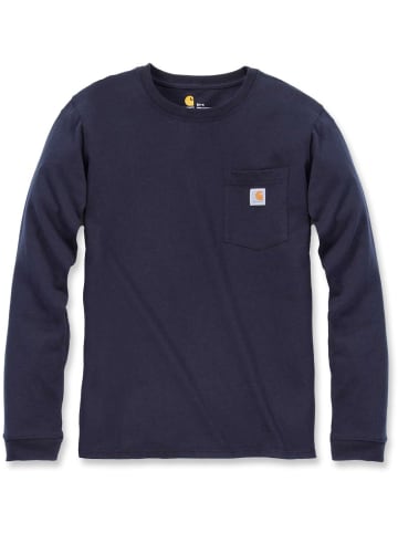 CARHARTT  Shirt "Workw. Pocket L/S 103244" in Blau