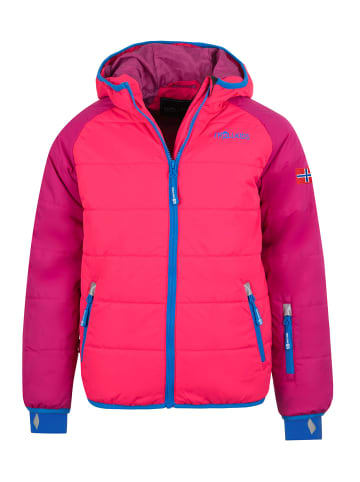 Trollkids Skijacke Winterjacke "Hafjell XT" in Dunkelrosa / Hellrosa / Blau