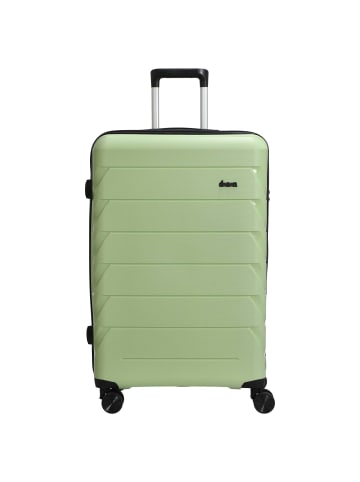 D&N Travel Line 4100 - 4-Rollen-Trolley L 74 cm (taupe) in lime green