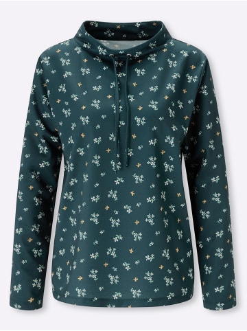 Sieh an! Sweatshirt in petrol-ecru-bedruckt