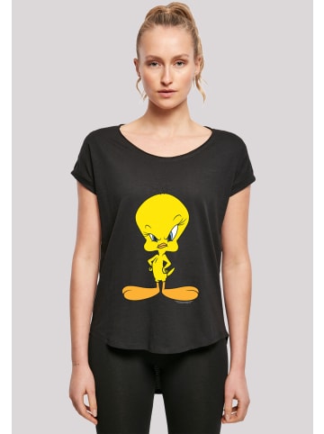F4NT4STIC Long Cut T-Shirt Looney Tunes Angry Tweety in schwarz