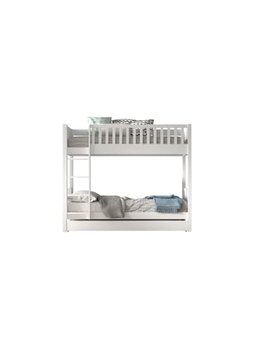 58 aufm Kessel ETAGENBETT Karyl 208x175x105 aus Massivholz in Weiß