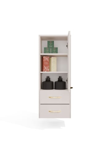 kommodly Wandhängeschrank Noras in Kaschmir - (B)35cm x (T)30cm x (H)90cm