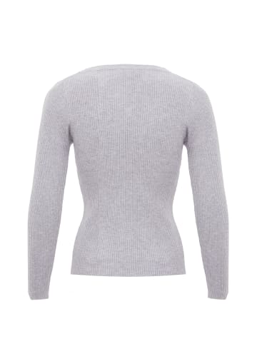 leo selection Strickpullover in Grau Melange