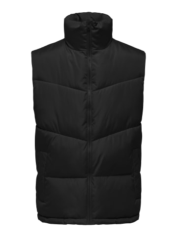 Only&Sons Steppweste 'Odin' in schwarz
