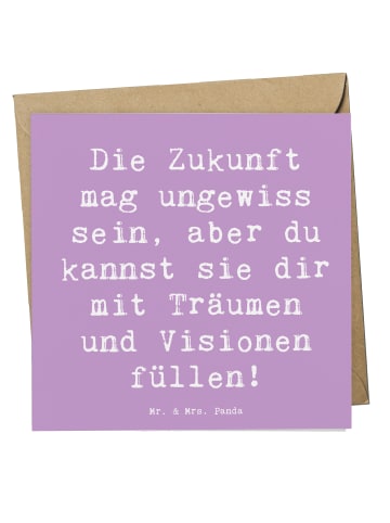 Mr. & Mrs. Panda Grußkarte Spruch Zukunftsplanung Ungewissheit a... in Lavendeltraum