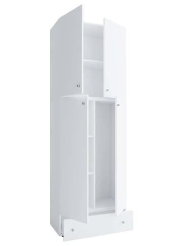ebuy24 Kleiderschrank LonaXXL 5 Weiß 70 x 39 cm