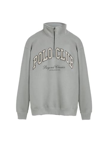 Polo Club Sweatshirt MAN SELDON IO LONG SLEEVE OVERSIZE FIT in Graue Kraft