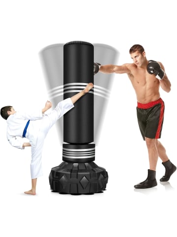 COSTWAY Boxsack stehend 170 cm in Schwarz