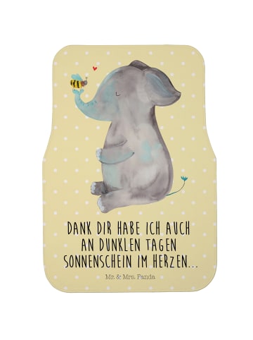 Mr. & Mrs. Panda Automatte Elefant Biene mit Spruch in Gelb Pastell