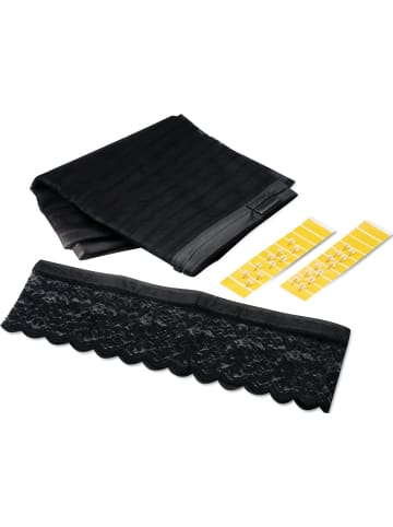 EASYmaxx Moskitonetz Magic Klick 90x210cm schwarz mit Magnetvers. für Tür  Schwarz