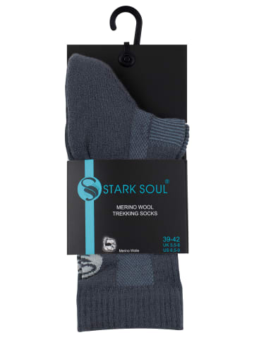 Stark Soul® Merino Outdoor Trekking Socken in grau