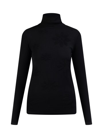 Usha Damen Rollkragen-Strickpullover in Schwarz