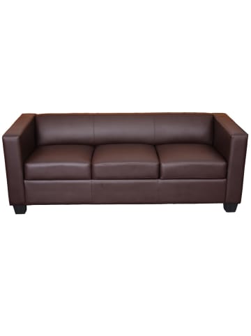 MCW 3er Sofa Lille, Kunstleder, coffee