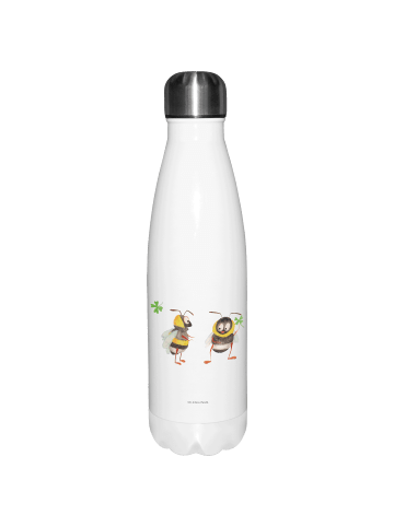 Mr. & Mrs. Panda Thermos Hummeln Kleeblatt ohne Spruch in Weiß