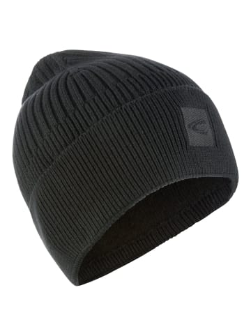 Camel Active Beanie aus reiner Baumwolle in Asphalt