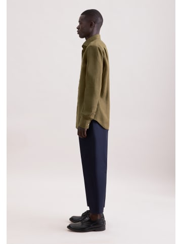 Seidensticker Leinenhemd Regular in Grün